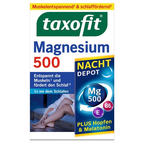 TAXOFIT Magnesium 500 Nacht Tabletten (30 Stk) - medikamente-per-klick.de