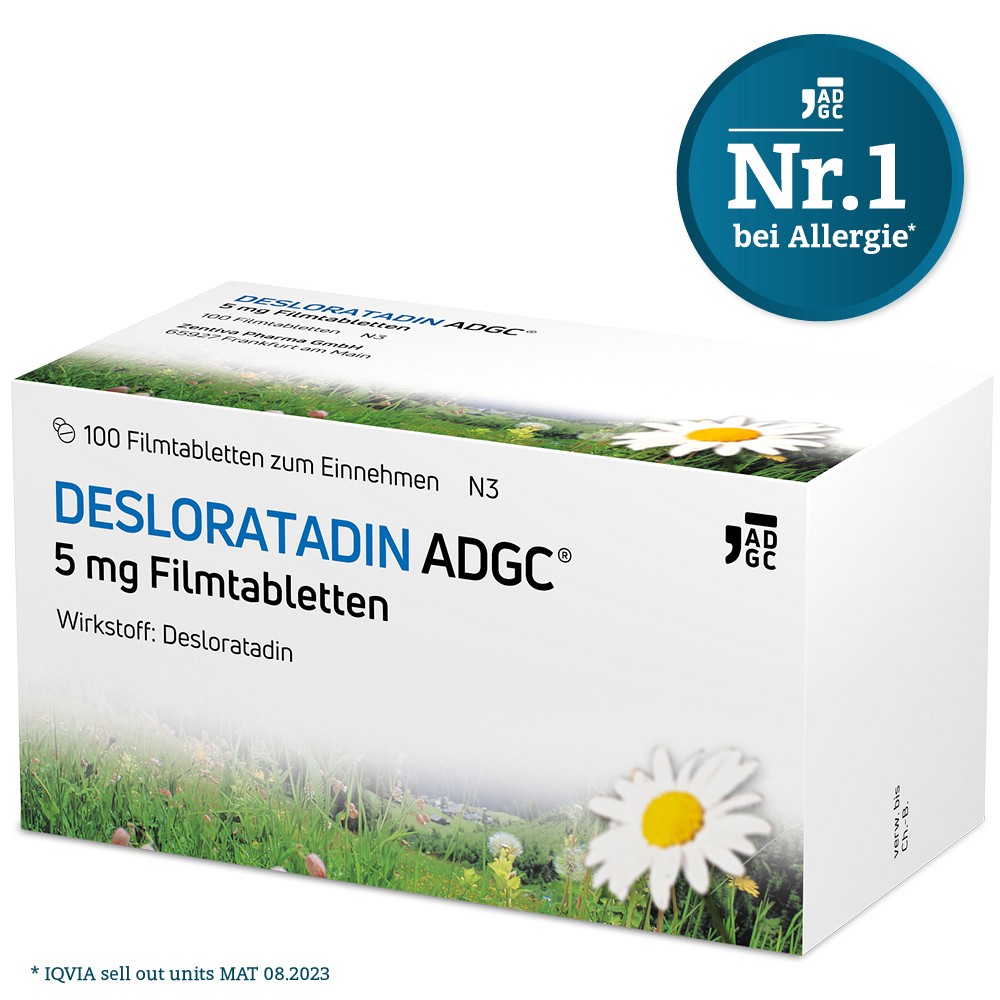 DESLORATADIN-ADGC 5 mg Filmtabletten (100 Stk) - medikamente-per-klick.de