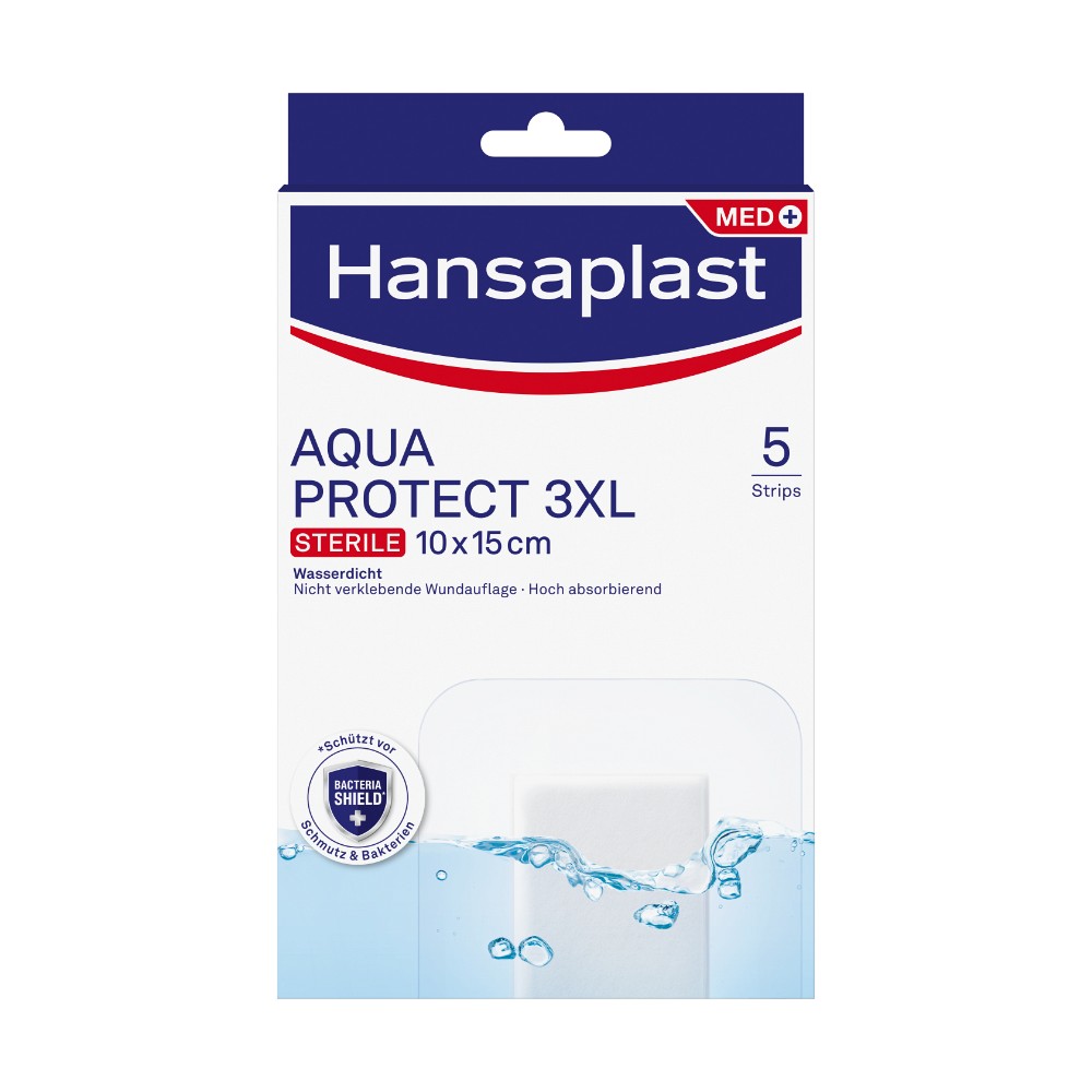 HANSAPLAST Aqua Protect Wundverb.steril 10x15 cm (5 Stk) -  medikamente-per-klick.de