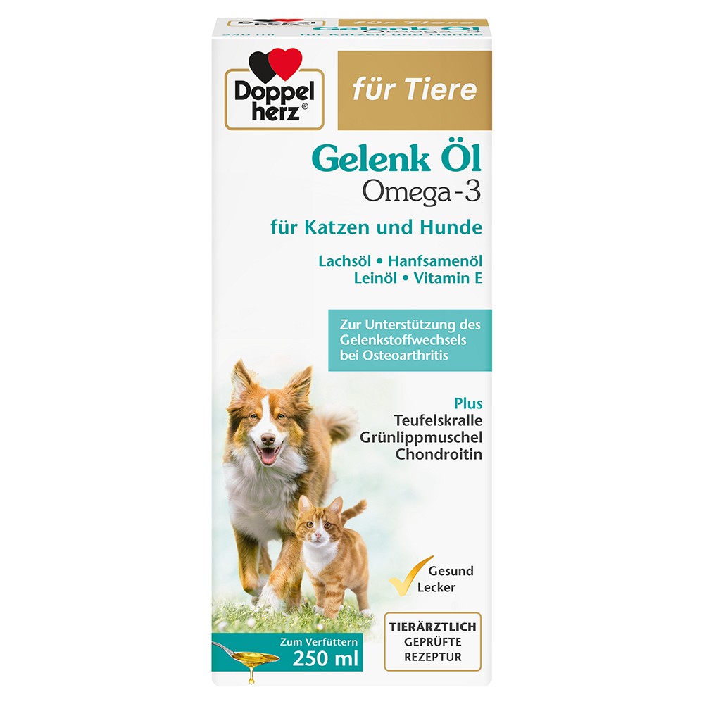 DOPPELHERZ für Tiere Gelenk Öl f.Hunde/Katzen (250 ml) -  medikamente-per-klick.de