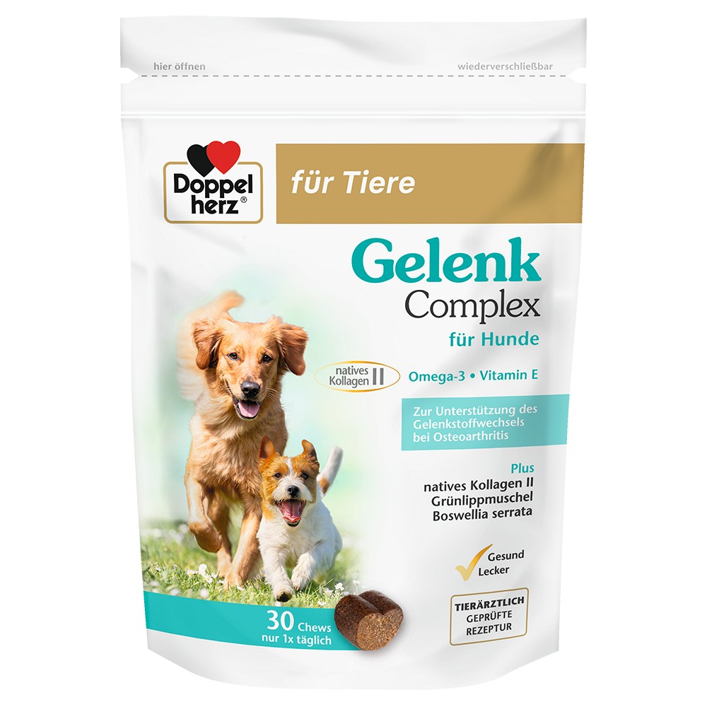 DOPPELHERZ für Tiere Gelenk Complex Chews f.Hunde (30 Stk) - medikamente -per-klick.de