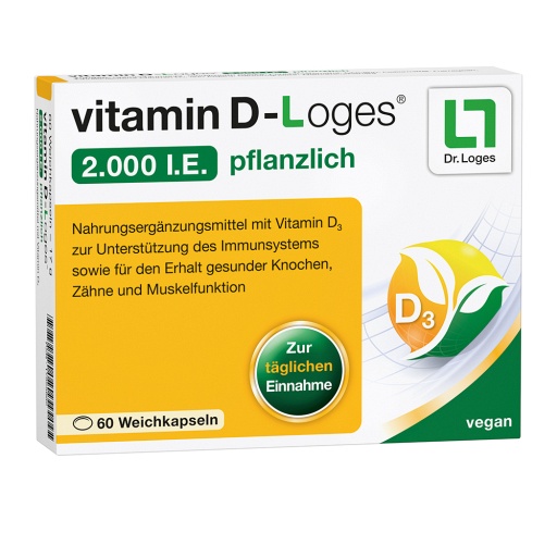 VITAMIN D-LOGES 2.000 I.E. pflanzlich Weichkapseln (60 Stk) - medikamente -per-klick.de