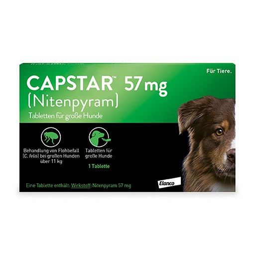 CAPSTAR 57 mg Tabletten f.große Hunde (1 Stk) - medikamente-per-klick.de