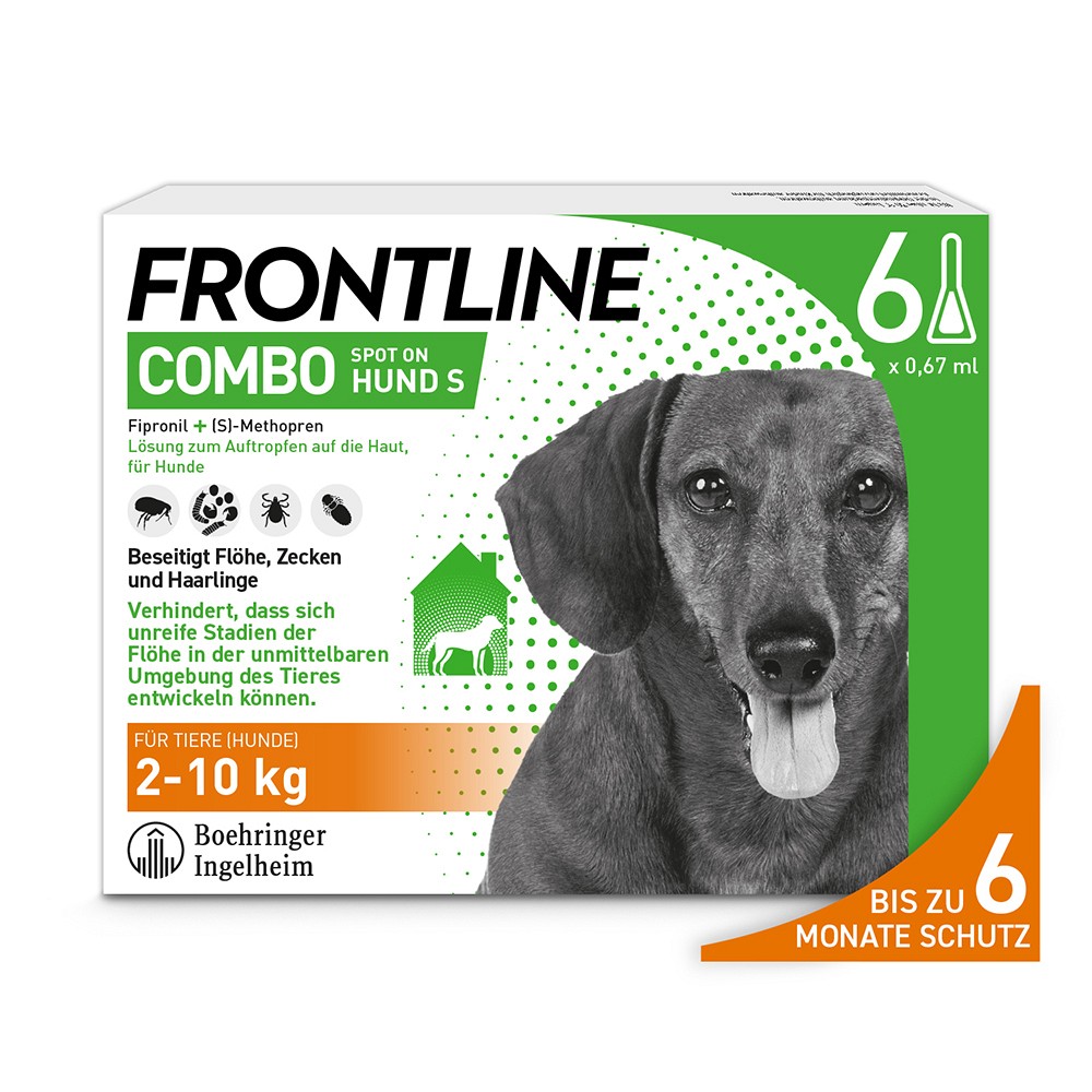 FRONTLINE COMBO Hund S (5-10 Kg) 6 ST (6 Stk) - medikamente-per-klick.de