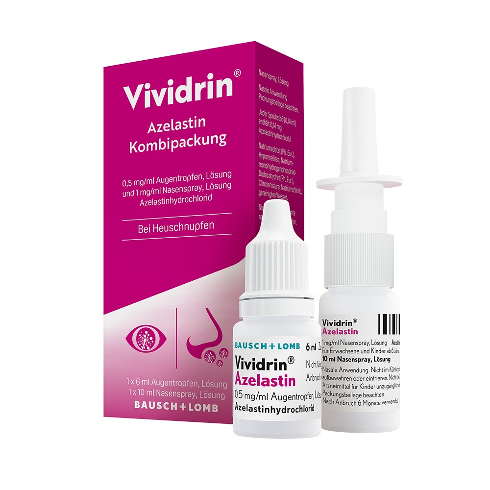 Vividrin Azelastin Kombipackung bei Heuschnupfen & Allergien (1 Packungen)  - medikamente-per-klick.de