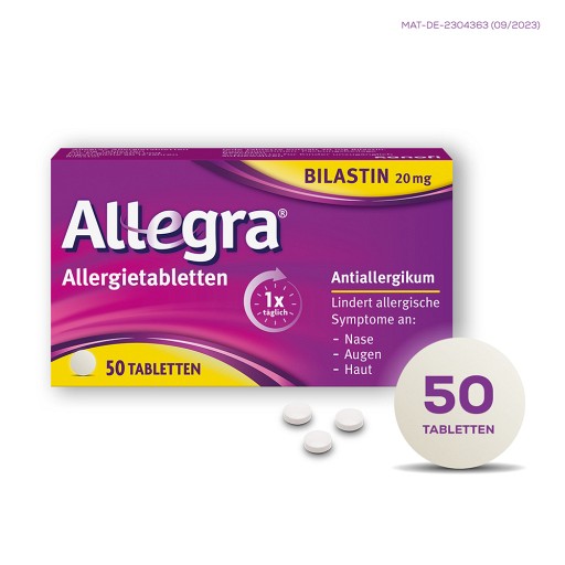 Allegra - schnell bei Heuschnupfen & ganzjährigen Allergien (50 Stk) -  medikamente-per-klick.de