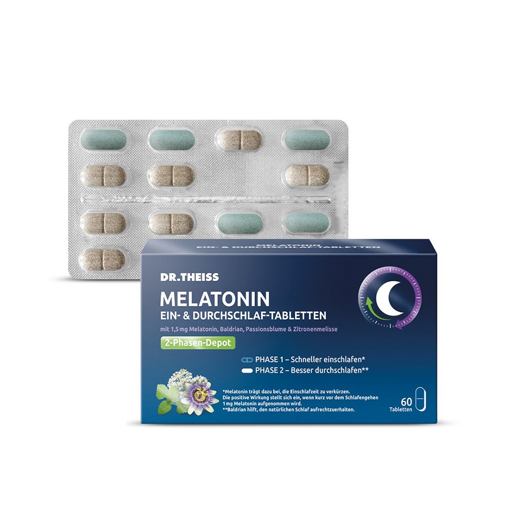 DR.THEISS Melatonin Ein- & Durchschlaf-Tabletten (60 Stk) - medikamente -per-klick.de