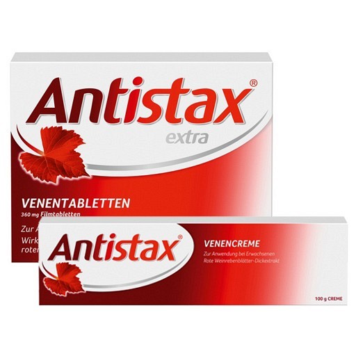 ANTISTAX extra Venentabletten 90 Stück +Venencreme 100ml Set ( SET Stk) -  medikamente-per-klick.de