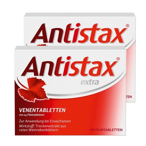 ANTISTAX extra Venentabletten Doppelpack 2 x 90 Stück ( 2X90 Stk) -  medikamente-per-klick.de