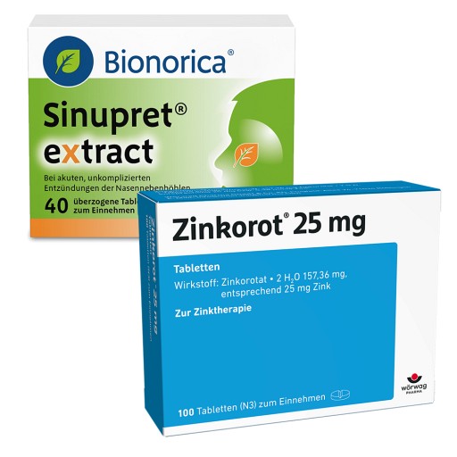 Sinupret Extract + Zinkorot 25 ( 40+100 Stk) - medikamente-per-klick.de