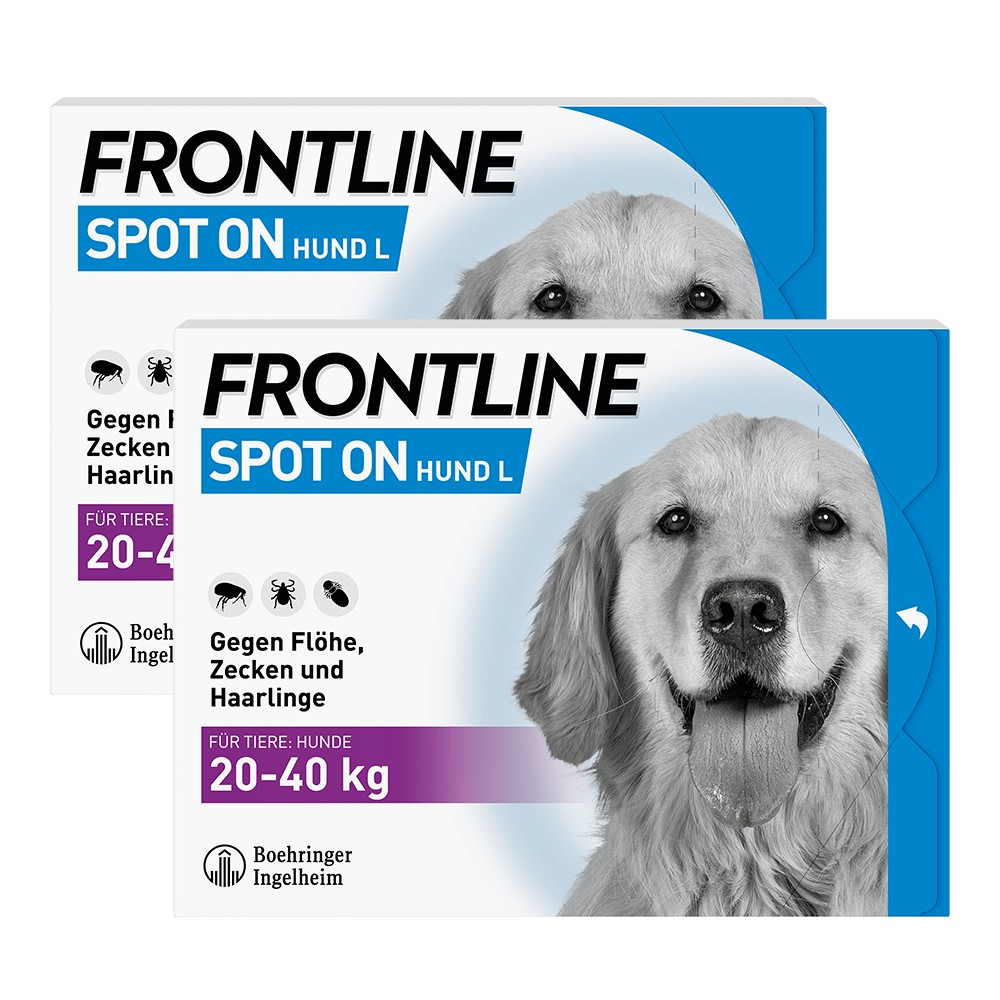 Frontline Spot-on gegen Zecken und Flöhe bei Hund 40kg ( 6+3 Stk) -  medikamente-per-klick.de
