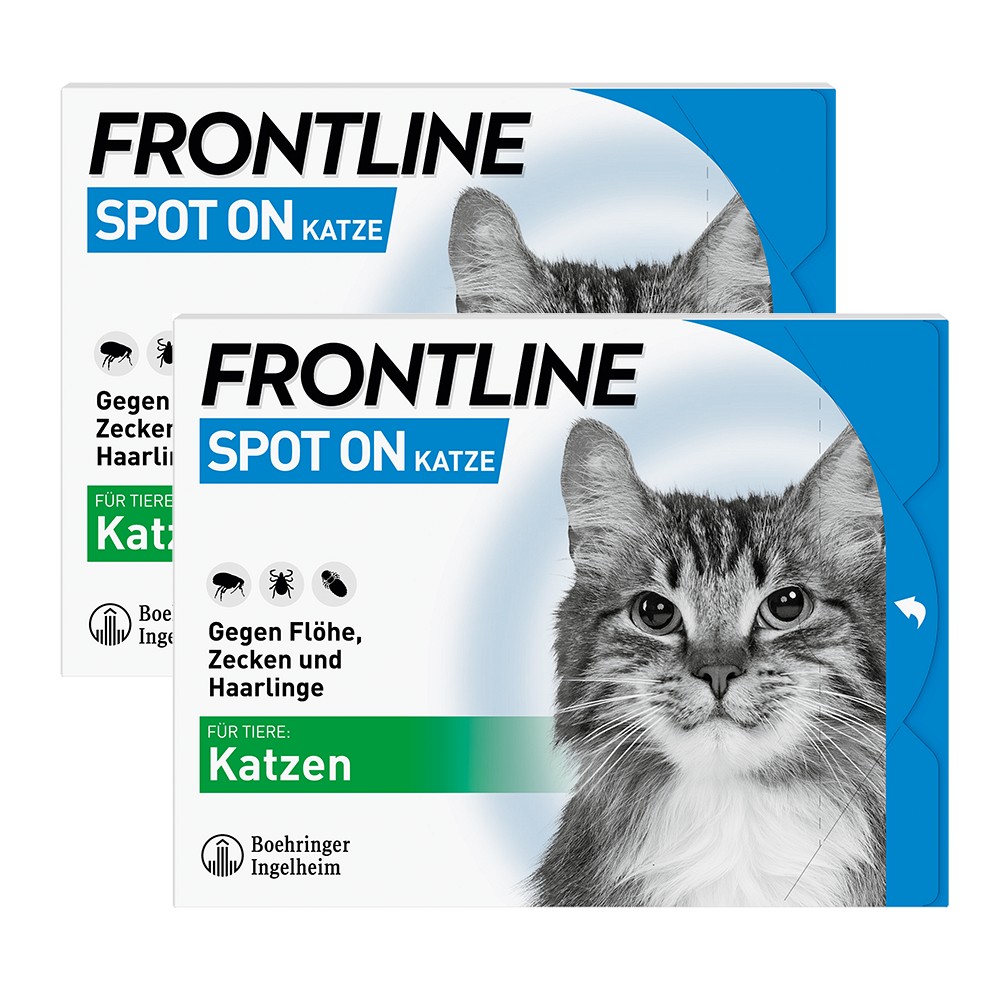 Frontline Spot-on gegen Zecken und Flöhe bei Katze ( 6+3 Stk) -  medikamente-per-klick.de