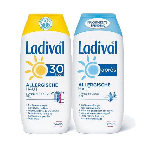 LADIVAL allergische Haut Creme LSF 30 200ml+ Apres Gel 200ml ( 2X200 ml) -  medikamente-per-klick.de