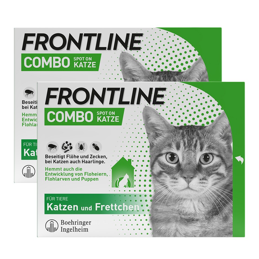 Frontline Combo gegen Zecken und Flöhe bei Katze ( 6+3 Stk) -  medikamente-per-klick.de