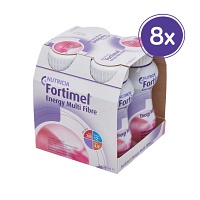 FORTIMEL Energy MultiFibre Erdbeergeschmack - 8X4X200ml - Trinknahrung & Sondennahrung