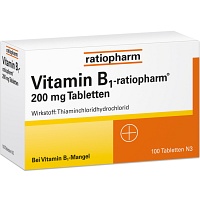 VITAMIN B1-RATIOPHARM 200 mg Tabletten (100 St) - medikamente-per-klick.de