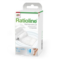 RATIOLINE acute Verbandmull 10 cmx2 m gerollt - 1Stk - Mullbinden & elastische Binden