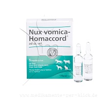 NUX VOMICA HOMACCORD ad us.vet.Ampullen - 5Stk - Homöopathie