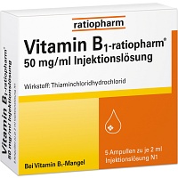 VITAMIN B1-RATIOPHARM 50 mg/ml Inj.Lsg.Ampullen (5X2 ml) -  medikamente-per-klick.de