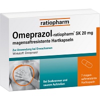 OMEPRAZOL-ratiopharm SK 20 mg magensaftr.Hartkaps. (7 Stk) -  medikamente-per-klick.de