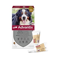 ADVANTIX Spot-on Lsg.z.Auftr.a.d.H.f.Hund 40-60 kg - 4X6.0ml - Zecken, Flöhe & Co.