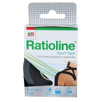 RATIOLINE Sport-Tape 5 cmx5 m schwarz - 1Stk - AKTIV